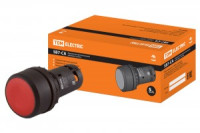 TDM Кнопка с фиксацией SB7-CAL45 d22мм 1з+1р красная  (10!) SQ0746-0015