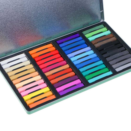 BY Русские Супергерои Набор пастели художественной, 48 цветов, металлический бокс, 3 дизайна