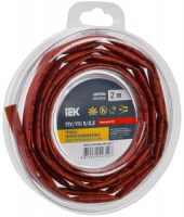 IEK термоусадка трубка ТТУ нг-LS 5/2,5 красная (2м/упак, цена за уп) ТУТ UDR12-005-D25-002-K04-T