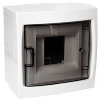 Bylectrica бокс (корпус) пластик. ЩРН-П- 4 мод. навесной с дверцей, опломбировка, IP20 (КНО-4Д)