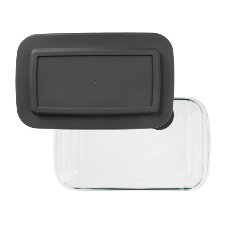 SATOSHI Форма для запекания/хранения жаропрочн.стекло, с крышкой из полипропил., 35,3х21,7х7см, 2,2л