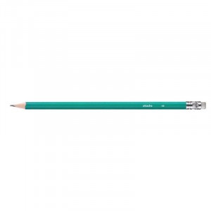 Карандаш чернографитный Attache плаcтик, с ластиком, HB, зеленый корпус 384856
