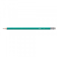 Карандаш чернографитный Attache плаcтик, с ластиком, HB, зеленый корпус 384856