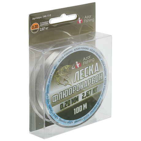 AZOR FISHING Леска флюрокарбоновая 0,20мм, 100м