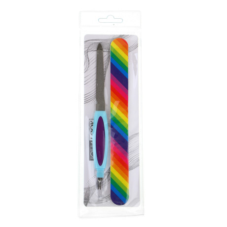 ЮНИLOOK Набор маникюрный 2 пр. (пилка металлическая с триммером, пилка наждачная), арт.10-5