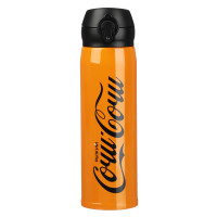 РЫЖИЙ Термос-кружка с крышкой на защелке 450мл, нерж.сталь