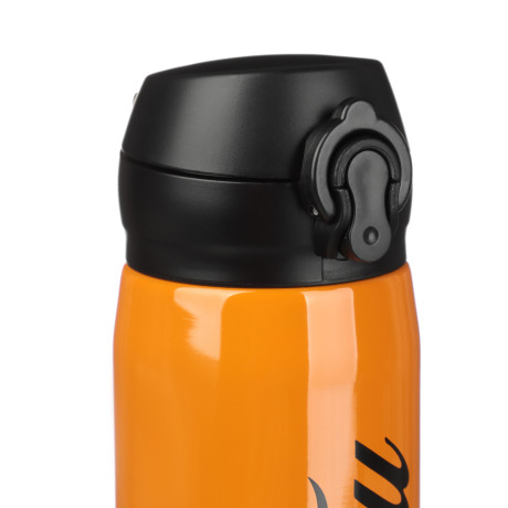 РЫЖИЙ Термос-кружка с крышкой на защелке 450мл, нерж.сталь