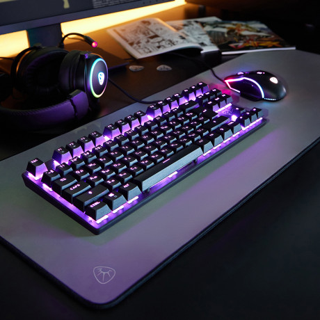 BY Игровая клавиатура проводная механическая Buckler TKL 87 кл., Outemu "Brown", RGB, 2м