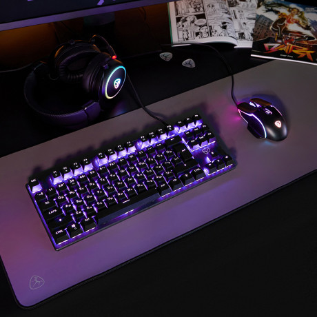 BY Игровая клавиатура проводная механическая Buckler TKL 87 кл., Outemu "Brown", RGB, 2м