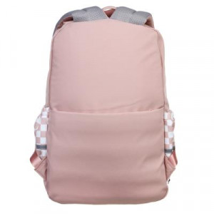 Рюкзак подростковый 45x30x20см, 2 отд., 5 карм., ручка из иск.кожи, нашивка, подвеска, ПЭ, розовый