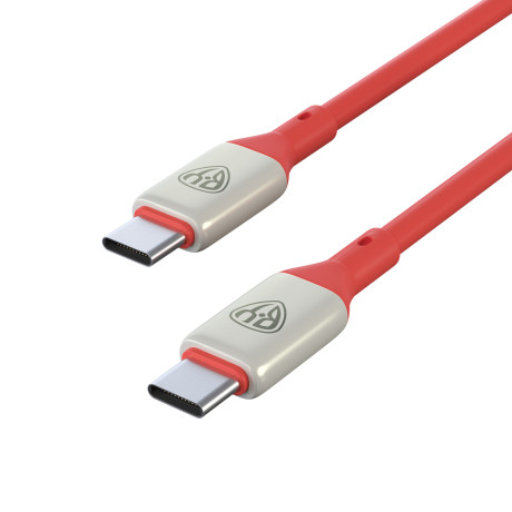 BY Кабель для зарядки Space Cable Pro Type-C - Type-C, 1м, 5А, Быстрая зарядка, штекер металл, крас.