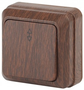 ЭРА Intro Quadro выкл. ОУ проходной 1 кл. 10А, 250В, IP20,  венге 2-103-10 8979