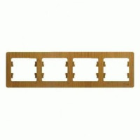 Systeme Electric GLOSSA рамка СУ 4 мест. темный дуб (горизонт.) GSL000504 (5!)