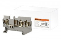 TDM зажим клеммный безвинтовой (ЗКБ) 3 вывода 1,5 мм2 17,5А серый (земля) (50!) SQ0822-0022