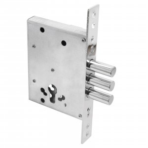 Корпус замка для металлических дверей БУЛАТ ЗВ1-3(16).60.00.08  хром, без ц/механизма(20)