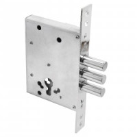 Корпус замка для металлических дверей БУЛАТ ЗВ1-3(16).60.00.08  хром, без ц/механизма(20)