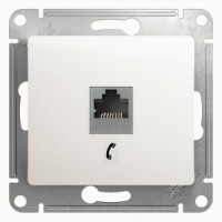 Systeme Electric GLOSSA мех. роз. телеф. СУ 1 мест. перламутр (пл.осн., RJ11) GSL000681T (2!)