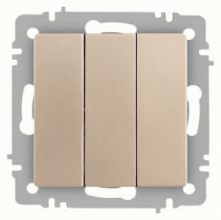 ЭРА Intro Accent мех. выкл. СУ 3 кл. 10А 250В, шампань 6-106-04