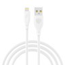 BY Кабель для зарядки Эко iP, 1м, Быстрая зарядка 2.4А, 12W, прорезиненный, белый