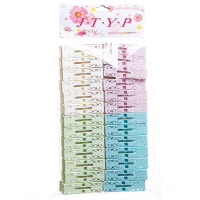 Прищепки NA2451 24шт пластик. с узором (120)