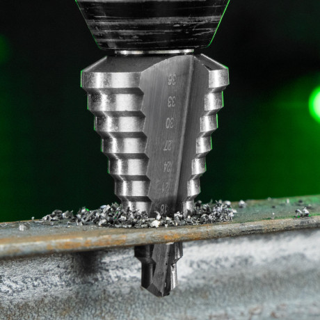 Сверло ступенчатое по металлу, 9-12-15-18-21-24-27-30-33-36 мм, 4241 Сибртех