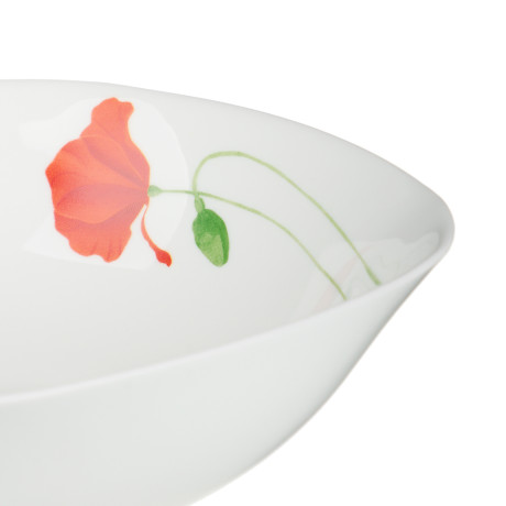 MILLIMI Маки Салатник, опаловое стекло, 770мл, 19х6см, квадратная форма