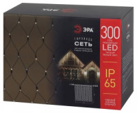 ЭРА Гирлянда-сеть ул. 300LED тепл. бел (10% мерц.) 3x2м., соед. (без б/п) черн.кауч IP65 Б0051898