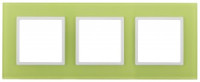ЭРА 14 Elegance рамка СУ 3 мест.стекло, лайм+бел 14-5103-26 5503