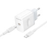 Сетевое зарядное устройство с кабелем BOROFONE модель BA99A, USB-C PD 20Вт, каб С-С цвет: белый