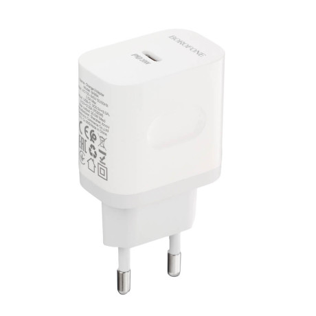 Сетевое зарядное устройство с кабелем BOROFONE модель BA99A, USB-C PD 20Вт, каб С-С цвет: белый