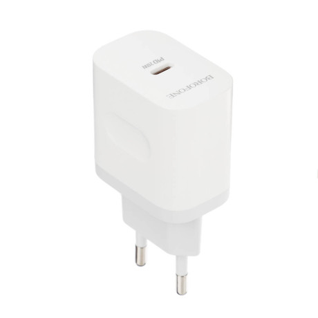 Сетевое зарядное устройство с кабелем BOROFONE модель BA99A, USB-C PD 20Вт, каб С-С цвет: белый