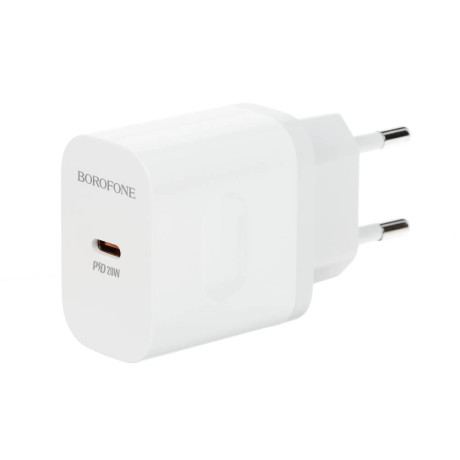 Сетевое зарядное устройство с кабелем BOROFONE модель BA99A, USB-C PD 20Вт, каб С-С цвет: белый