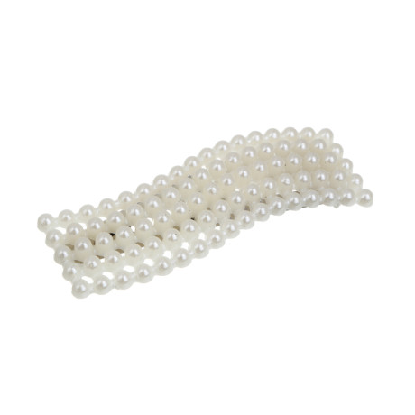 Зажим для волос со стразами 2шт, тм ЮНИLOOK, 6-8см, металл, искусствен. жемчуг, 6 дизайнов, #14