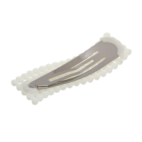 Зажим для волос со стразами 2шт, тм ЮНИLOOK, 6-8см, металл, искусствен. жемчуг, 6 дизайнов, #14