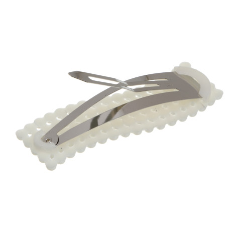 Зажим для волос со стразами 2шт, тм ЮНИLOOK, 6-8см, металл, искусствен. жемчуг, 6 дизайнов, #14