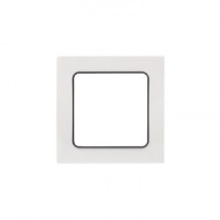 EKF Стокгольм рамка 1 мест. белая с линией цвета черный (PC) EXM-G-304-10