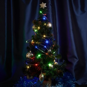 Feron Гирлянда Роса 100LED мультиколор, 10м, IP20,  прозрачный шнур 3м, контроллер CL578 48621