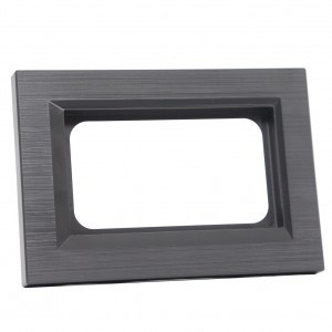 OVIVO Рамка СУ для 2-ой роз QUANTUM с земл., серый магнит, 405-310000-266