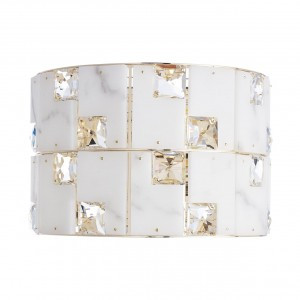 ODEON LIGHT 5076/2W HALL ODL24 497 зол./прозр./бел./мет/хрусталь/алебастр Бра E14 2x40W CHESSI 94