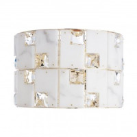 ODEON LIGHT 5076/2W HALL ODL24 497 зол./прозр./бел./мет/хрусталь/алебастр Бра E14 2x40W CHESSI 94