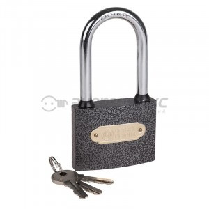 Замок навесной серия «Чугун» 75 мм длинная дужка ЧЕТЫРЕ СЕЗОНА, 79-0027