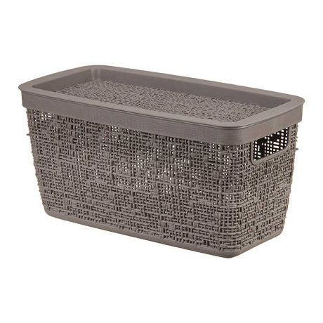 Коробка БЯЗЬ с крышкой 28х14х14 4л Французский Серый М2325