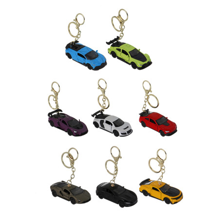 Брелок тм LADECOR "Машинка", пластик, металл, цвета в ассортименте