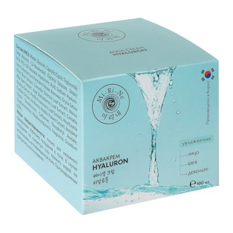 Аквакрем увлажняющий для кожи лица, шеи и декольте Mi-Ri-Ne HYALURON 100 мл