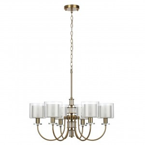 ODEON LIGHT 5088/6 CLASSIC ODL25 655 ант.бронз/стекло Люстра E14 6x40W SAGA