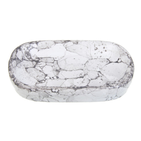 VETTA Мыльница, 13,5x9x2,5 см, керамика, "Космос", мрамор белый