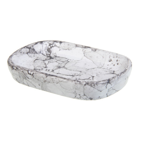 VETTA Мыльница, 13,5x9x2,5 см, керамика, "Космос", мрамор белый
