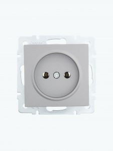 Lezard VESNA мех. роз. СУ 1 мест. 16А платина (ПБТ) (корп. ABS)  742-3588-121B