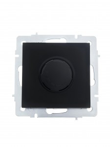 Lezard VESNA мех. диммер СУ 1 кл. 16А (35вт) черный бархат для LED ламп (корп. ABS)  742-4288-163