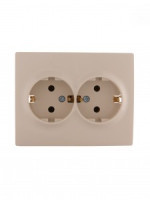 Lezard KARINA роз. СУ 2 мест. 16А земля, ПБТ крем (корп. ABS) 707-0300-127B